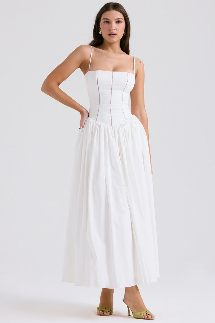 White maxi sundress